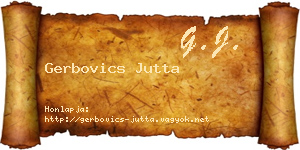 Gerbovics Jutta névjegykártya